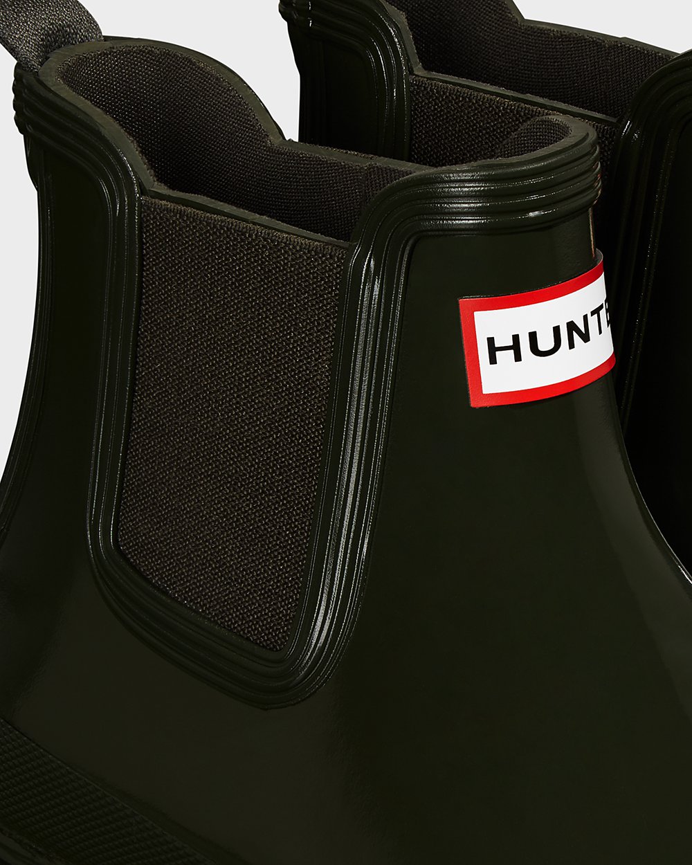 Women Hunter Original Gloss | Chelsea Boots Dark Olive | NZ-49713-BMQI